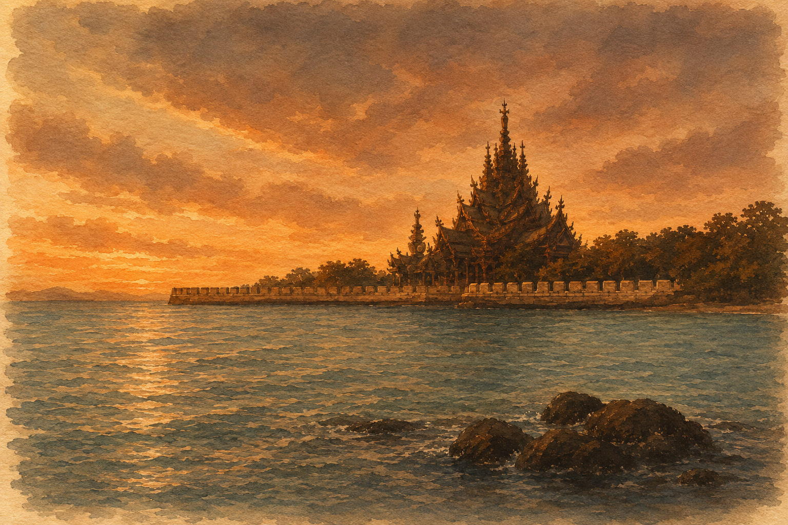 Fotoshooting im Sanctuary of Truth in Pattaya